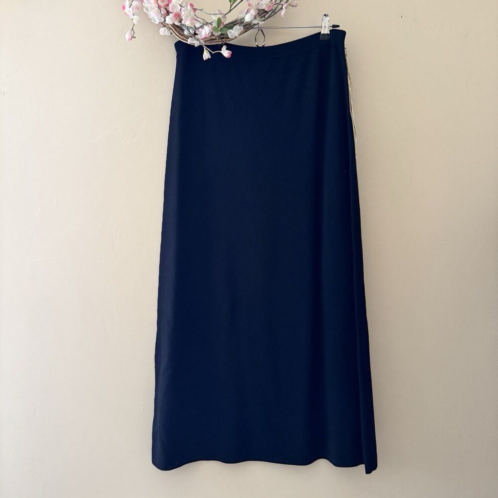 Easy Spirit Knit Black Maxi Skirt Womens Size 2